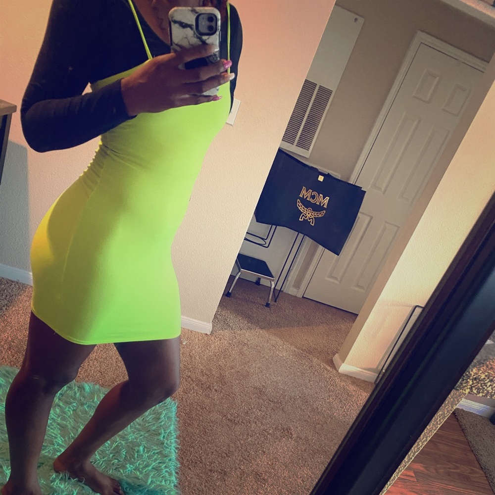 Neon yellow dress